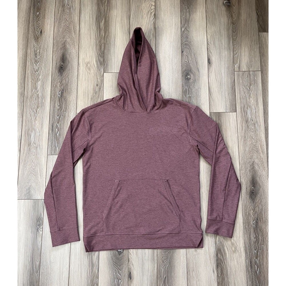 Outdoor Voices Hoodie Mens M Red Stretch Super Soft CloudKnit Kangaroo Pocket